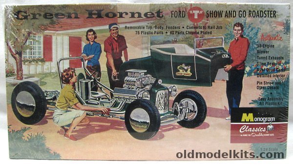 Monogram 1/24 Green Hornet - Ford Model 'T' Show and Go Roadster, 85-0061 plastic model kit